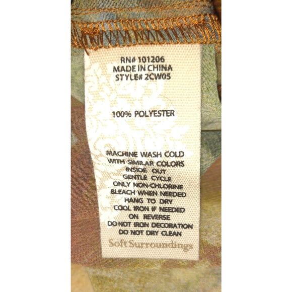 Soft Surroundings Top Topper Womens XL Sheer Boho Lightweight Sequins Pretty! - Picture 9 of 16